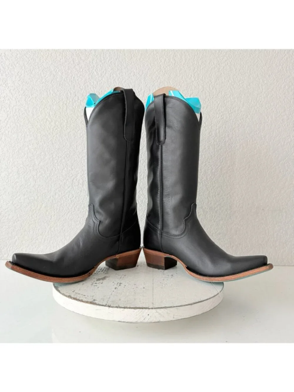 Lane EMMA JANE Black Cowboy Boots Western Cowgirl Mid Calf Tall Womens Size 7.5 - Picture 7 of 12